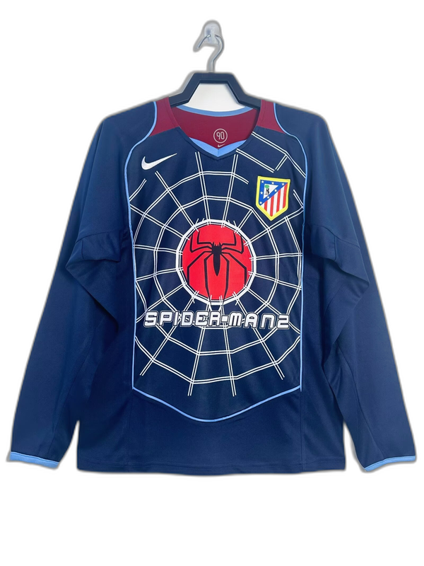 Camisa reserva do Atlético de Madrid 04/05 II - Versão retrô de manga comprida