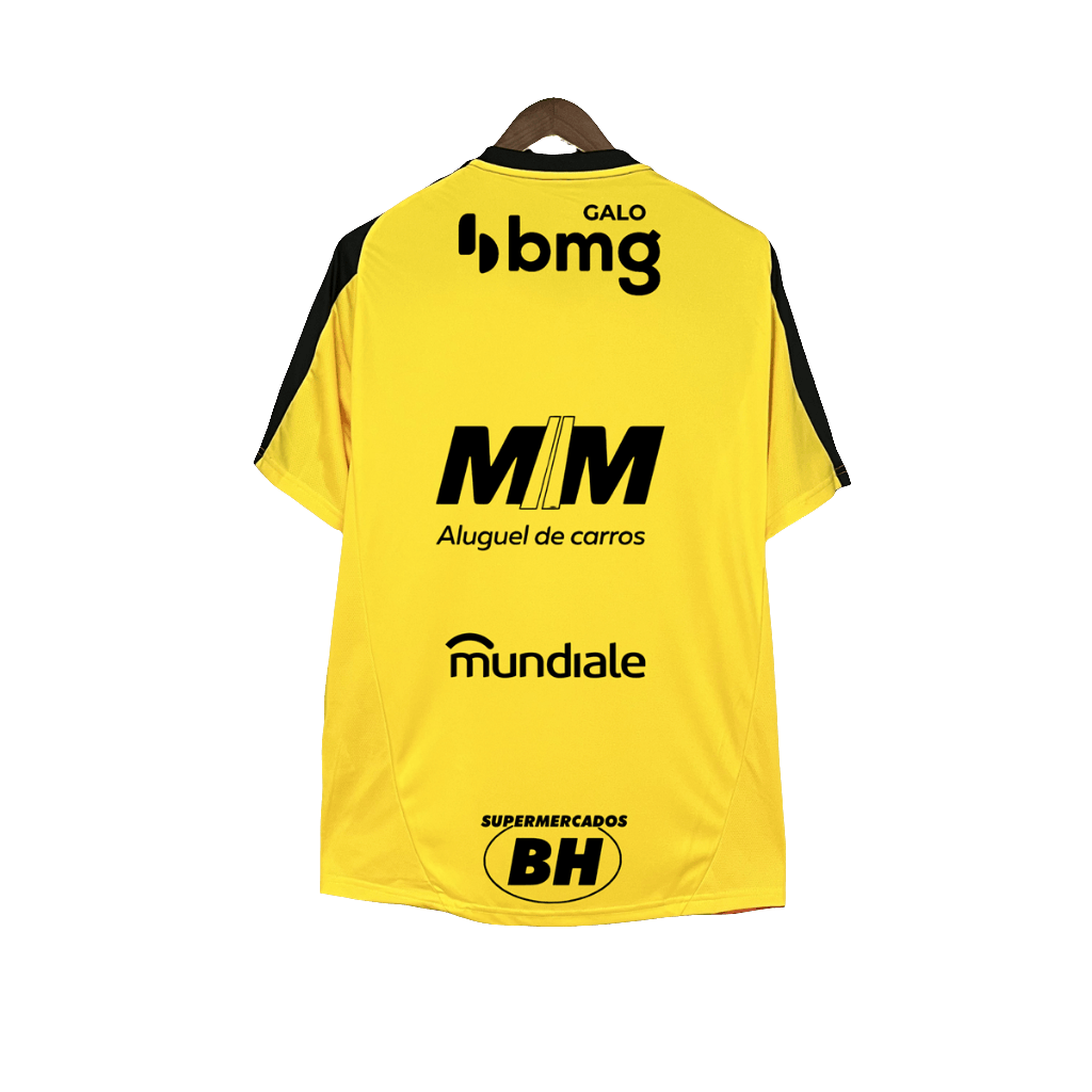 Camisa de Treino Amarela 25/26 do Atlético Mineiro - Todos os Patrocinadores - Versão Torcedor