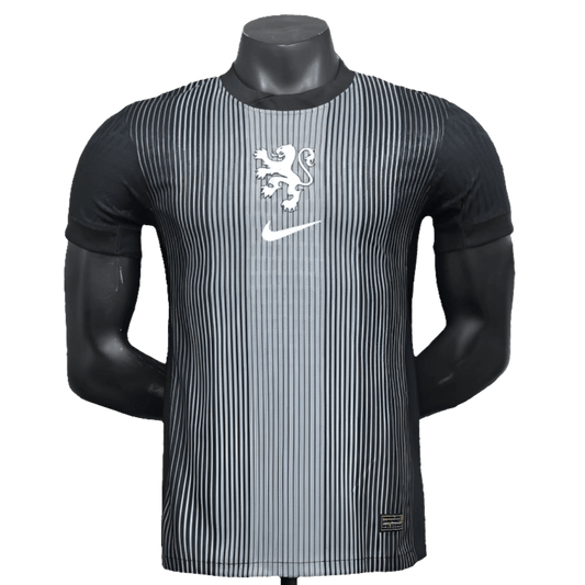 Camisa de goleiro Holanda 25/26 - Preta - Versão Jogador 