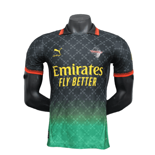 Camisa comemorativa do AC Milan 25/26 - Preta - Versão Jogador 