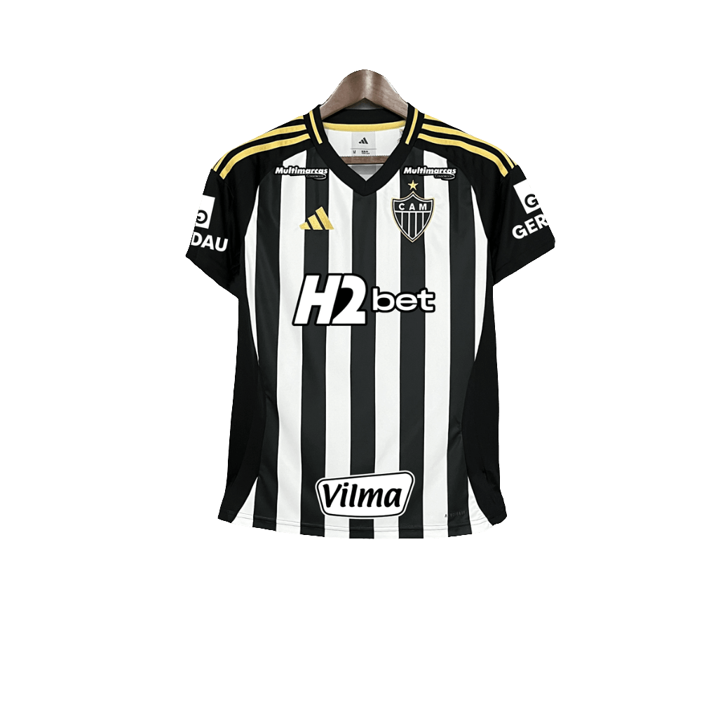 Camisa titular do Atlético Mineiro 25/26 I - Todos os patrocinadores - Feminina 