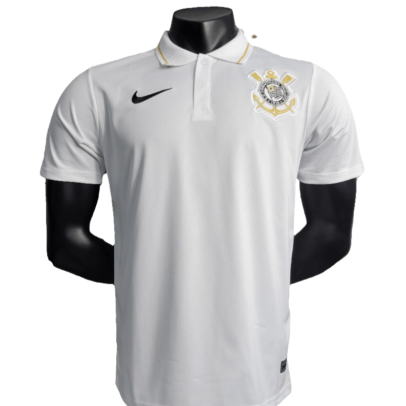 Camiseta Polo Corinthians 23/24 - Blanca - Versión Fan 