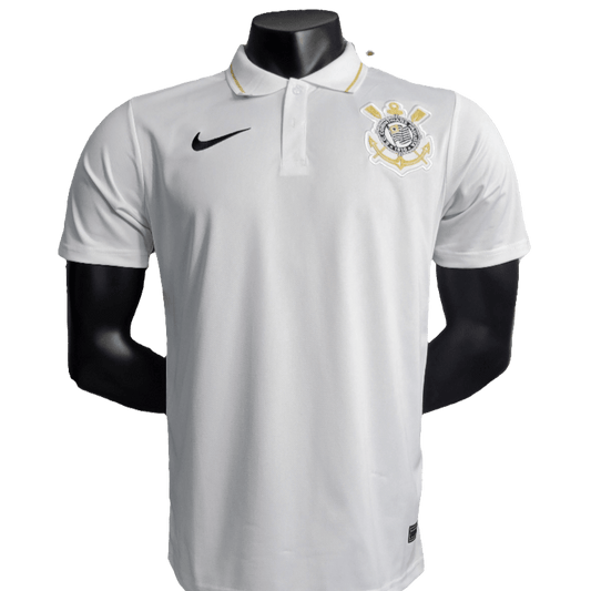 Camiseta Polo Corinthians 23/24 - Blanca - Versión Fan 