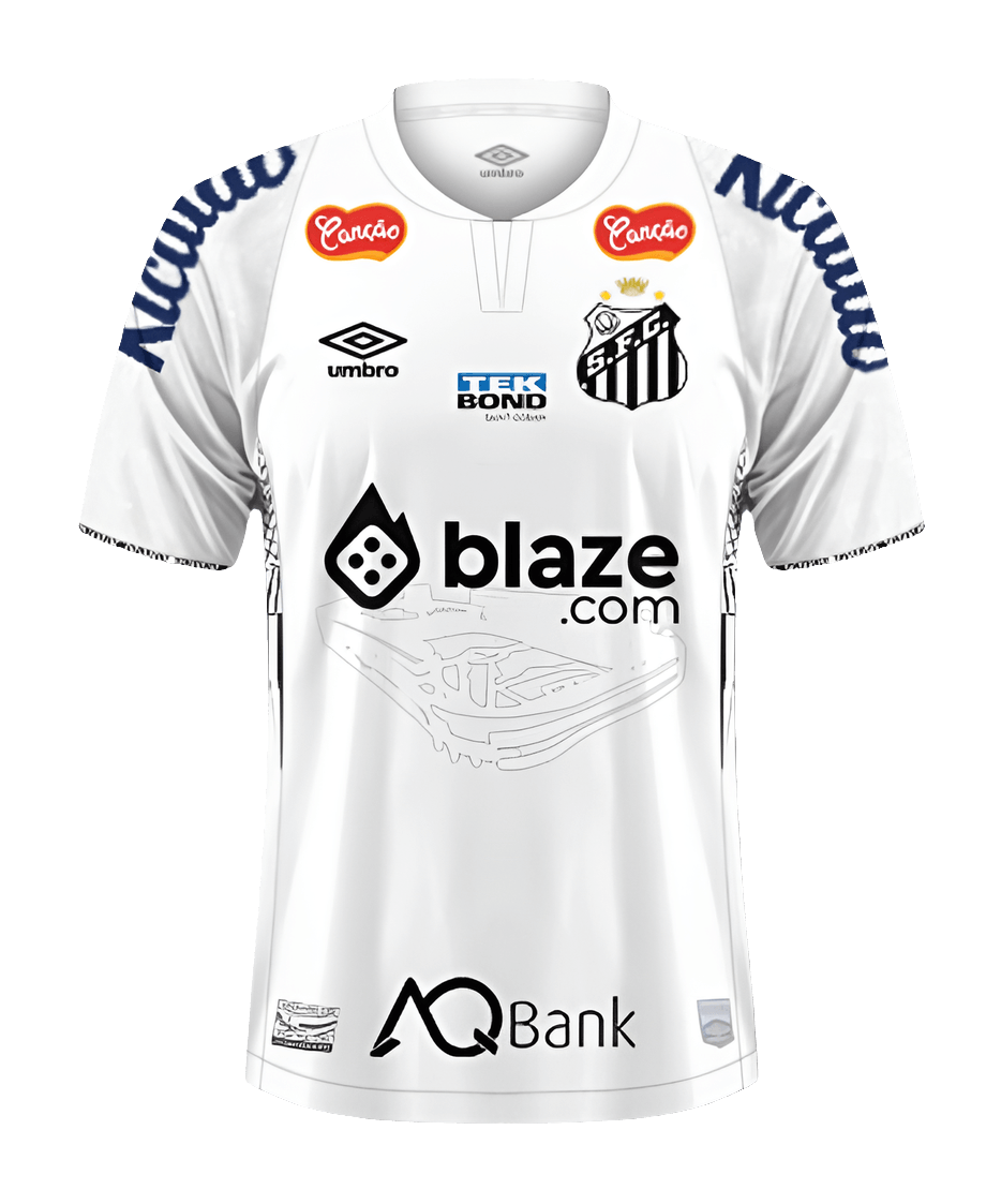 Camisa Santos 24/25 I - Todos os Patrocinadores - Versão Torcedor 