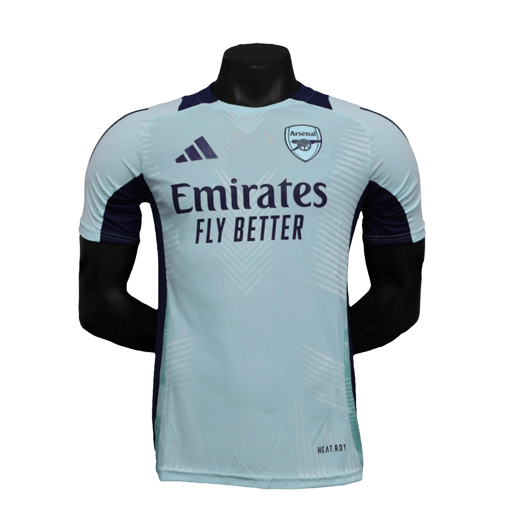 Camisa pré-jogo do Arsenal 24/25 - Azul claro - Versão do jogador 