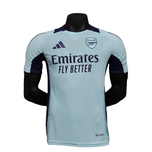 Camiseta prepartido del Arsenal 24/25 - Azul claro - Versión jugador 
