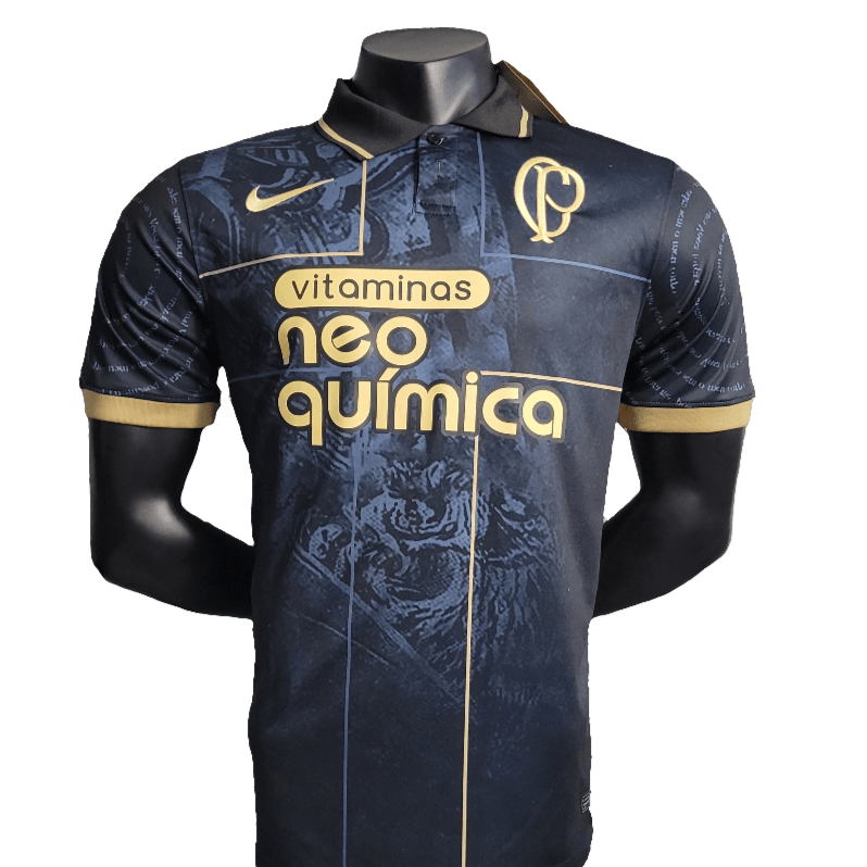 Camiseta Polo Corinthians 23/24 - Negra - Versión Fan 