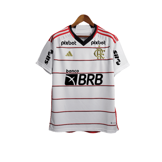 Camiseta visitante del Flamengo 23/24 II - Todos los patrocinadores - Versión para aficionados 