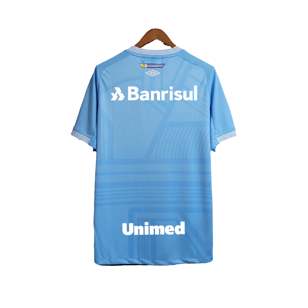 Camisa Grêmio 23/24 Edição Especial - Azul Celeste - Todos os Patrocinadores - Versão Torcedor 