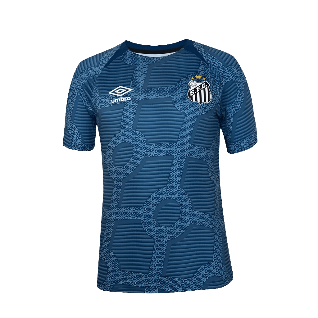 Camiseta prepartido del Santos 24/25 - Azul - Versión para aficionados 