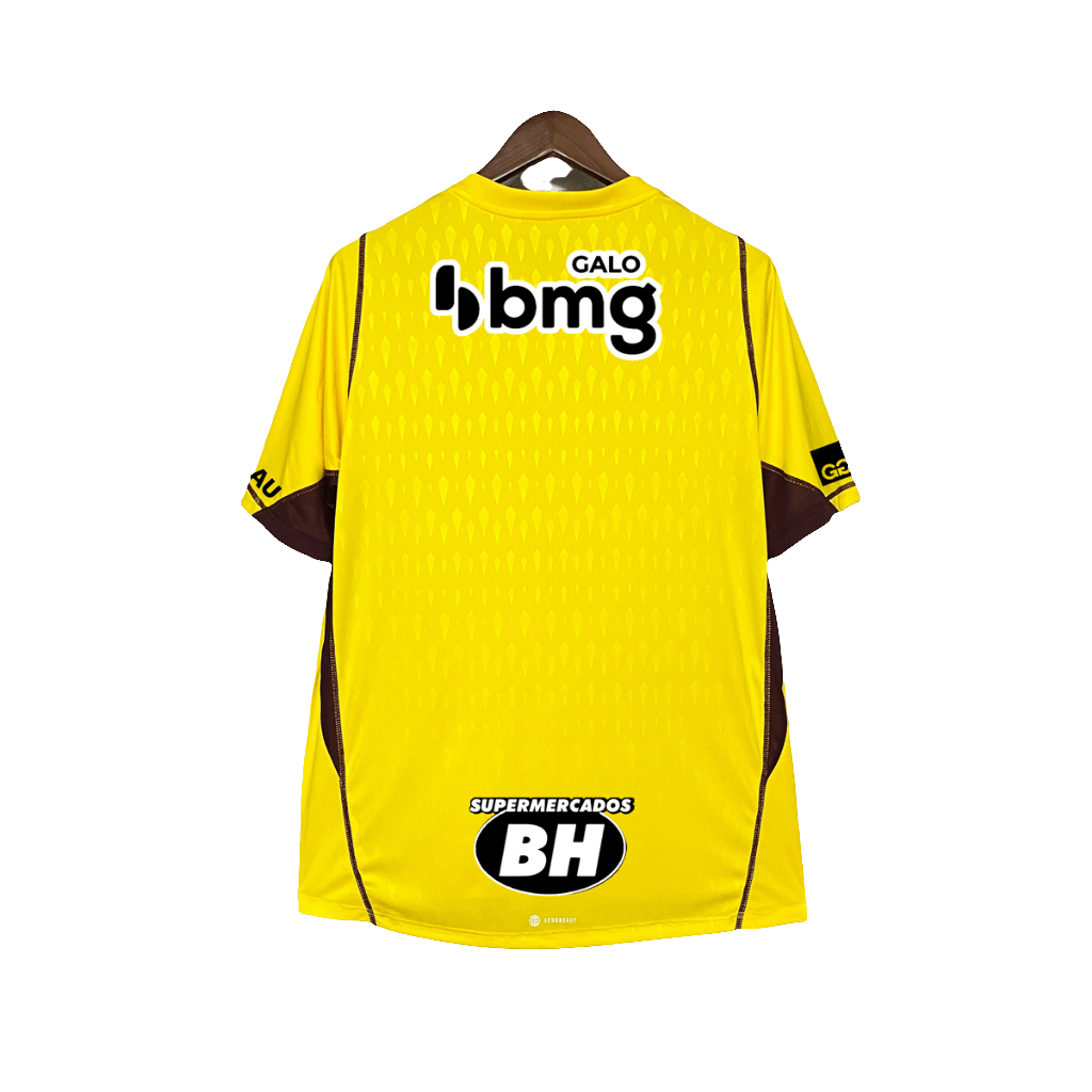 Camisa de Goleiro Atlético Mineiro 24/25 - Amarela - Todos os Patrocinadores - Versão Torcedor 