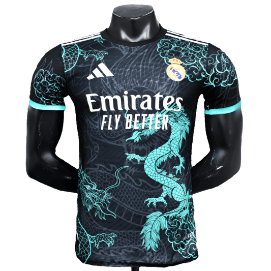 Camisa Real Madrid Edição Especial 25/26 - Preta e Azul Claro - Versão Jogador 