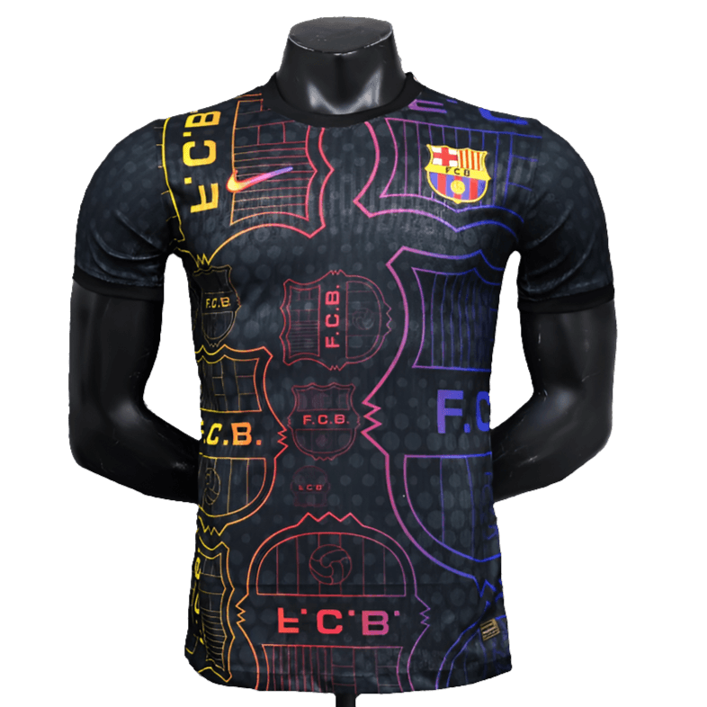 Camisa Barcelona Edição Especial 25/26 - Preta, Amarela e Vermelha - Versão Jogador 