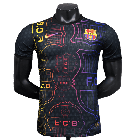 Camisa Barcelona Edição Especial 25/26 - Preta, Amarela e Vermelha - Versão Jogador 
