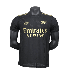 Camisa Arsenal Edição Especial 25/26 - Preta - Versão Jogador 
