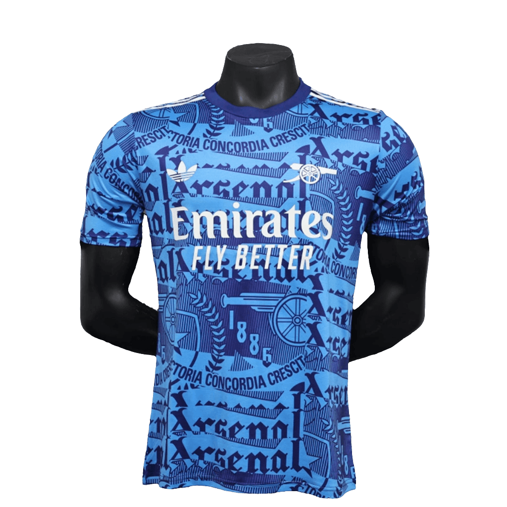 Camisa pré-jogo do Arsenal 25/26 - Azul - Versão Jogador 