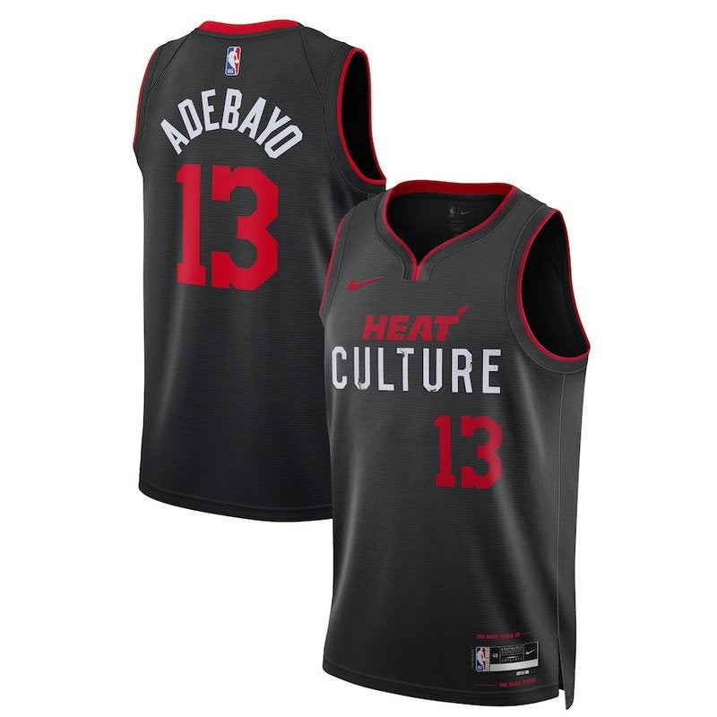 Camisa Bam Adebayo Miami Heat Unissex 23/24 NBA - Preta - Edição City 