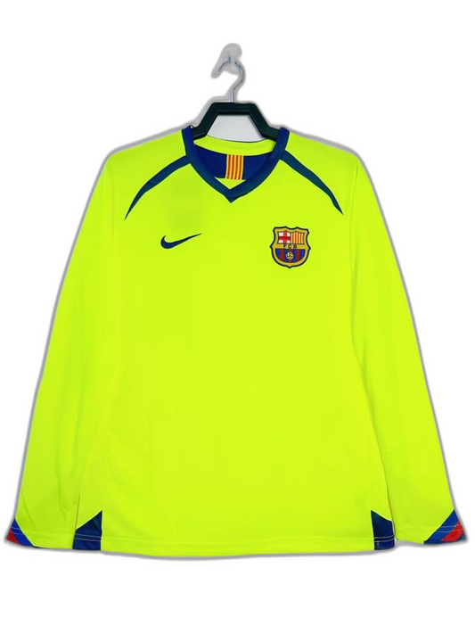 Camisa reserva do Barcelona 05/06 II - Versão retrô de manga comprida