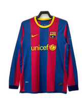 Camisa Barcelona 10/11 I Home - Manga Longa Versão Retro