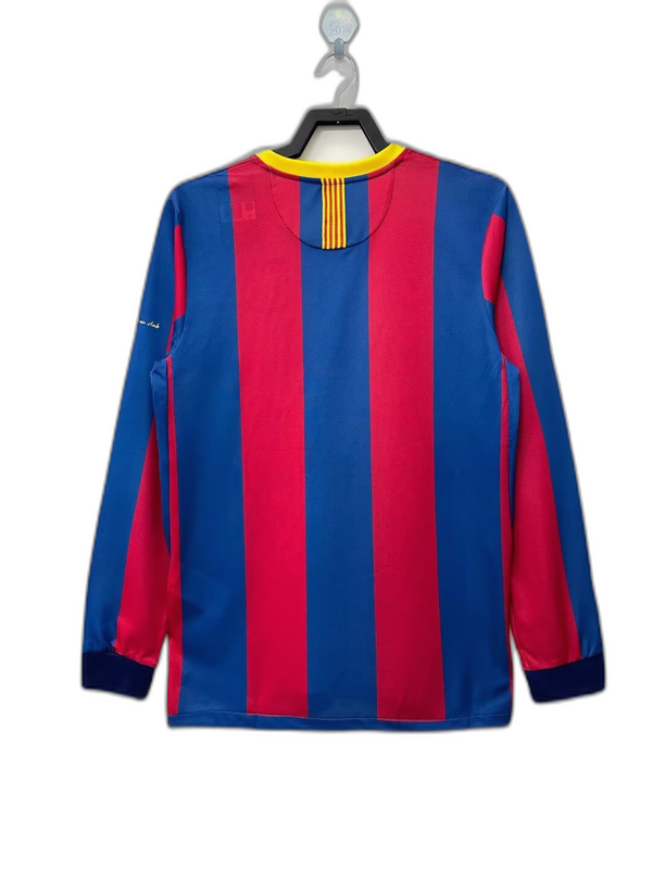 Camisa Barcelona 10/11 I Home - Manga Longa Versão Retro