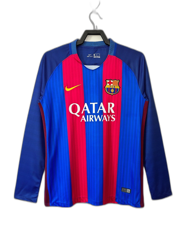 Camisa Barcelona 16/17 I Home - Manga Longa Versão Retro