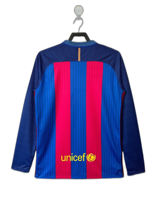 Camisa Barcelona 16/17 I Home - Manga Longa Versão Retro