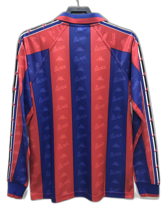 Camisa titular do Barcelona 96/97 I - Versão retrô de manga comprida