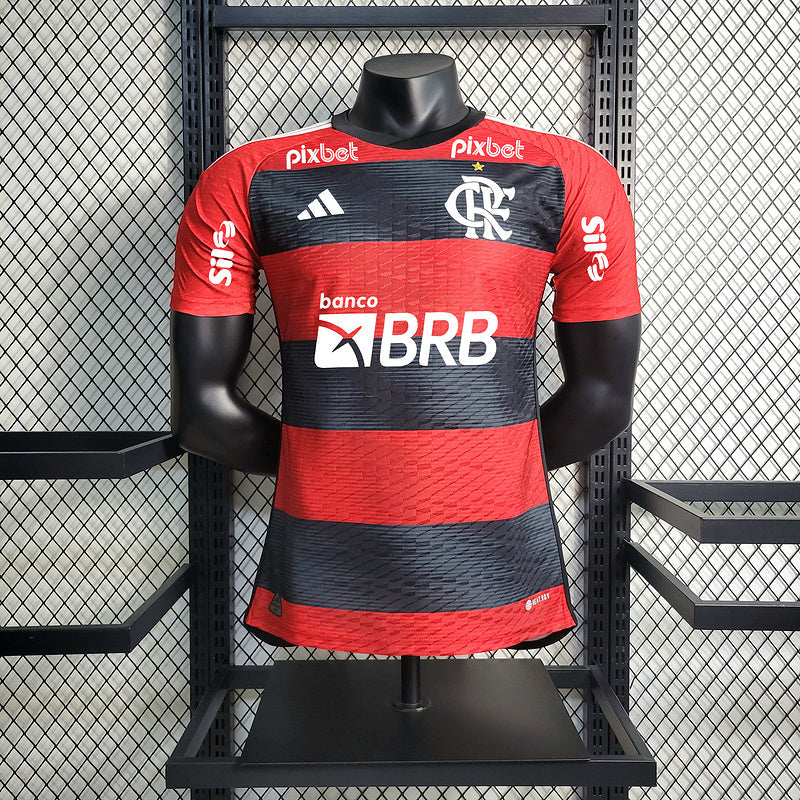 Imagem do produto Flamengo 23-24 Home Player Versão Full patrocínio com entrega para brasileiros no Reino Unido