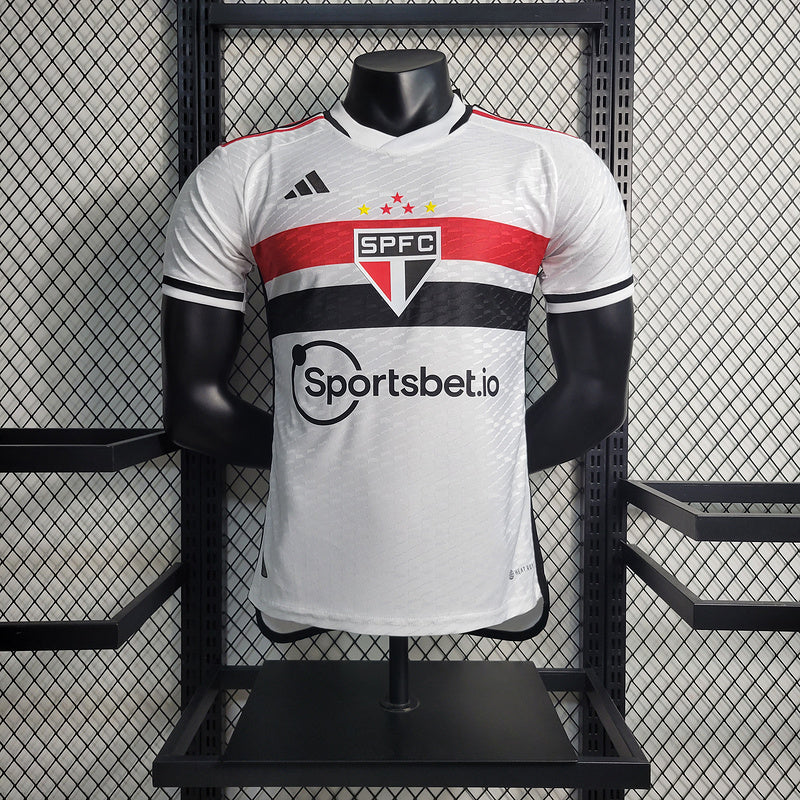 Imagem do produto São Paulo 23-24 Home versão jogador com entrega para brasileiros no Reino Unido