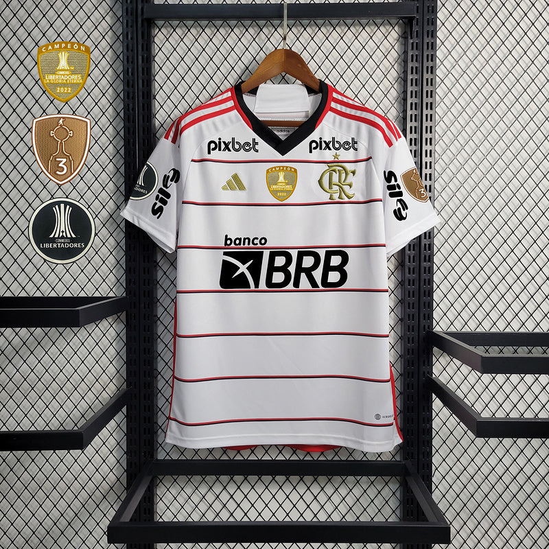 Imagem do produto Flamengo 23-24 away Full patrocínio + patches com entrega para brasileiros no Reino Unido