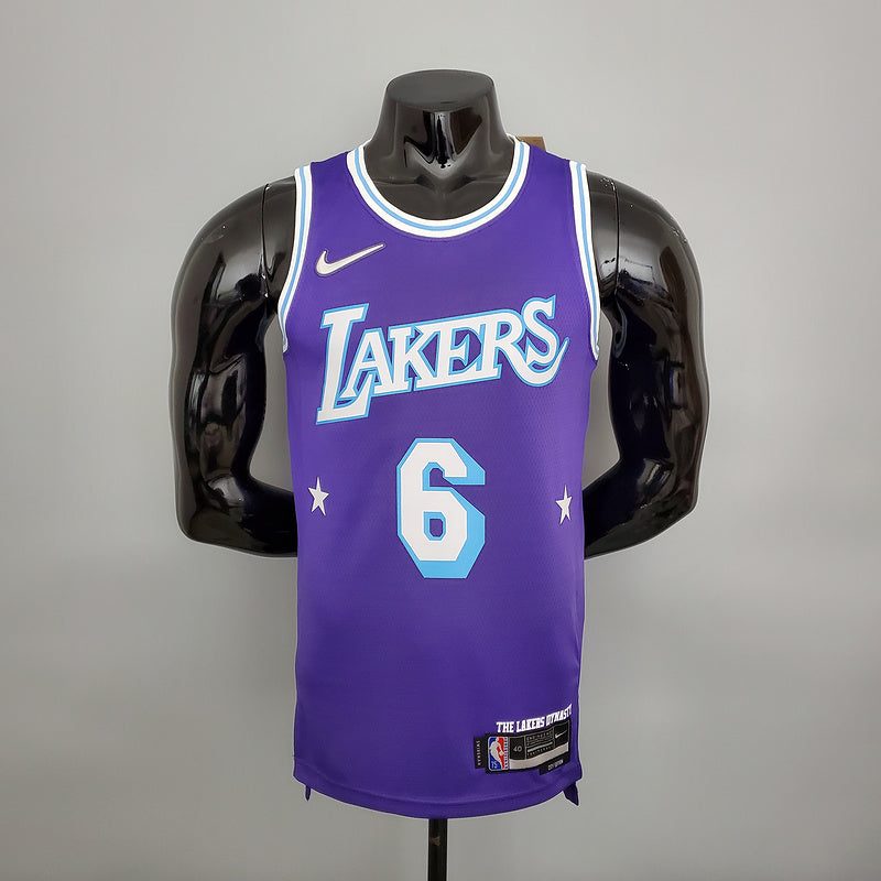 Imagem do produto NBA Lakers LEBRON JAMES 6 roxa com entrega para brasileiros no Reino Unido