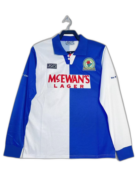 Camiseta de local del Blackburn Rovers 94/95 I - Versión retro de manga larga