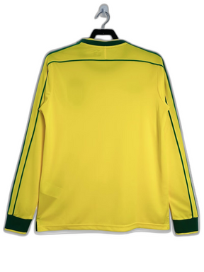 Camisa Brasil 1998 I Home - Manga Longa Versão Retrô