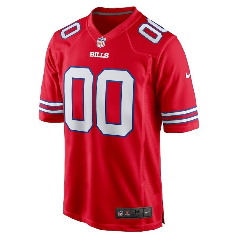 Buffalo Bills - Camisa de jogo alternativa personalizada da NFL - Vermelha