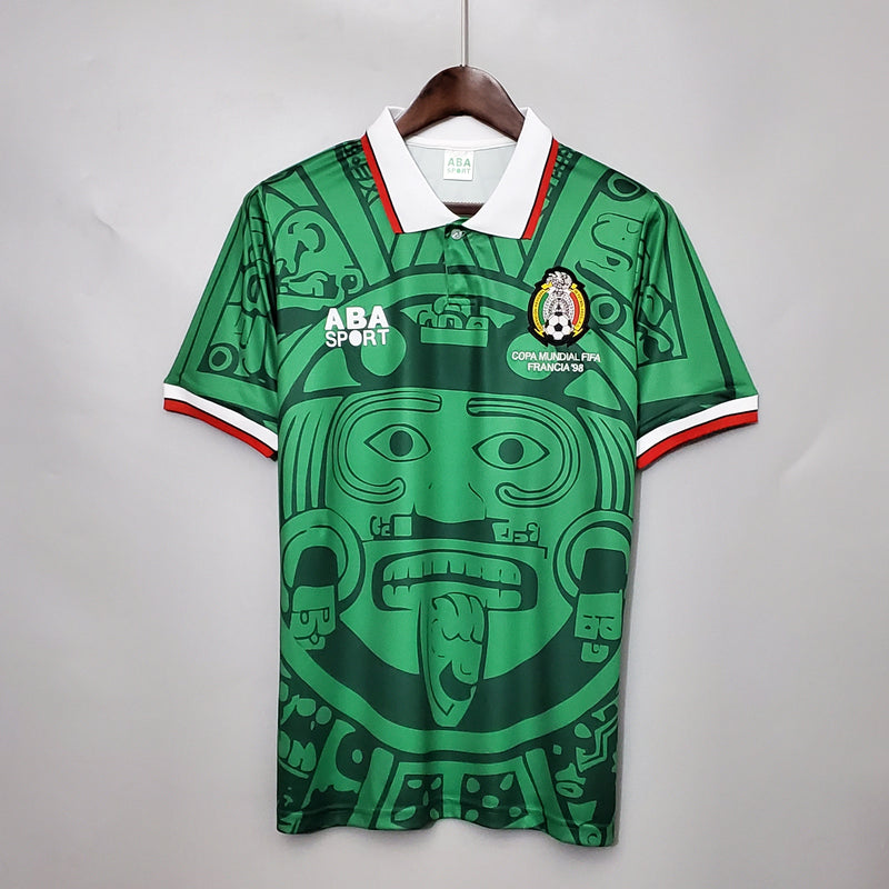 Imagem do produto Camisa México Titular 1998 - Versão Retro com entrega para brasileiros no Reino Unido