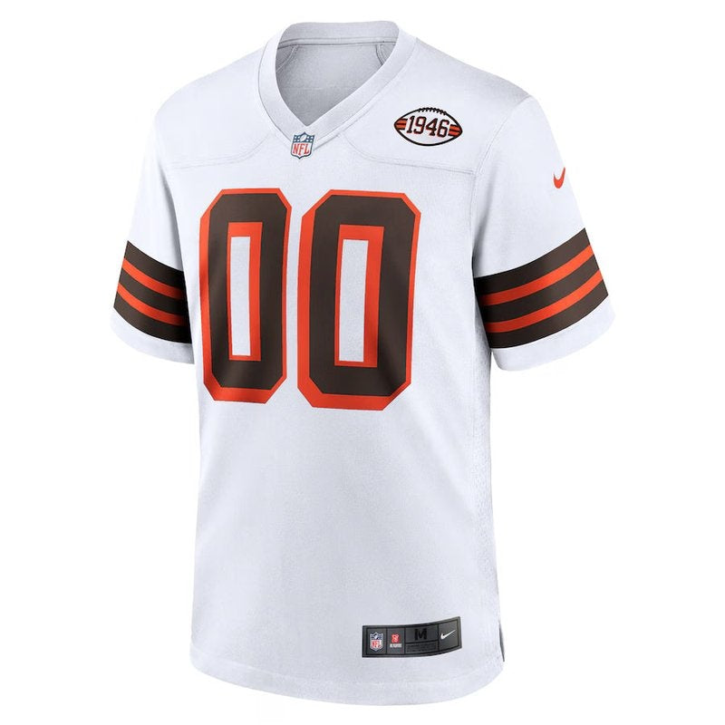 Cleveland Browns - Camisa NFL Alternativa Personalizada Coleção 1946 - Marrom - Branco