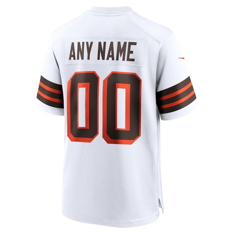 Cleveland Browns - Camisa NFL Alternativa Personalizada Coleção 1946 - Marrom - Branco