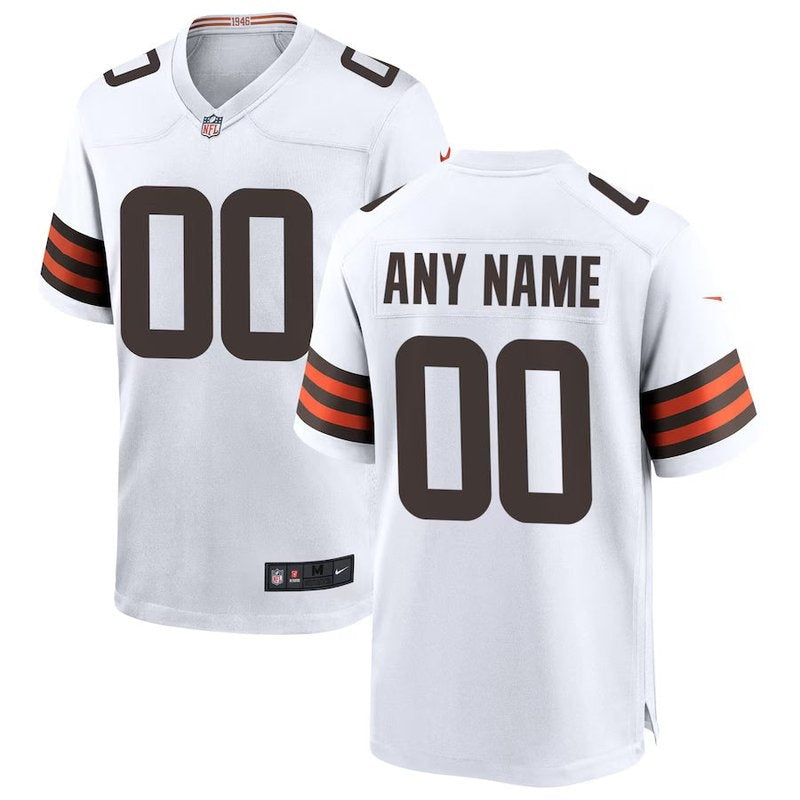 Cleveland Browns - Camisa personalizada para jogo da NFL - Marrom - Branco