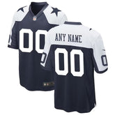 Dallas Cowboys - Camisa de jogo personalizada alternativa da NFL - Azul-marinho