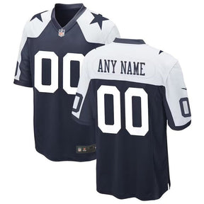 Dallas Cowboys - Camisa de jogo personalizada alternativa da NFL - Azul-marinho