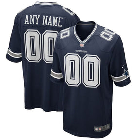 Dallas Cowboys - Camisa personalizada para jogo da NFL - Azul-marinho