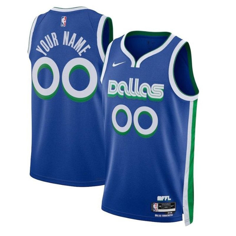 Camiseta unisex de la NBA de los Dallas Mavericks 2023 - Edición Ciudad - Azul 