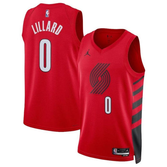 Camiseta de la NBA de Damian Lillard, Portland Trail Blazers, edición especial 2023, color rojo