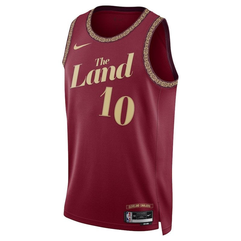 Camisa Darius Garland Cleveland Cavaliers Unissex 23/24 NBA - Vinho - Edição Cidade 