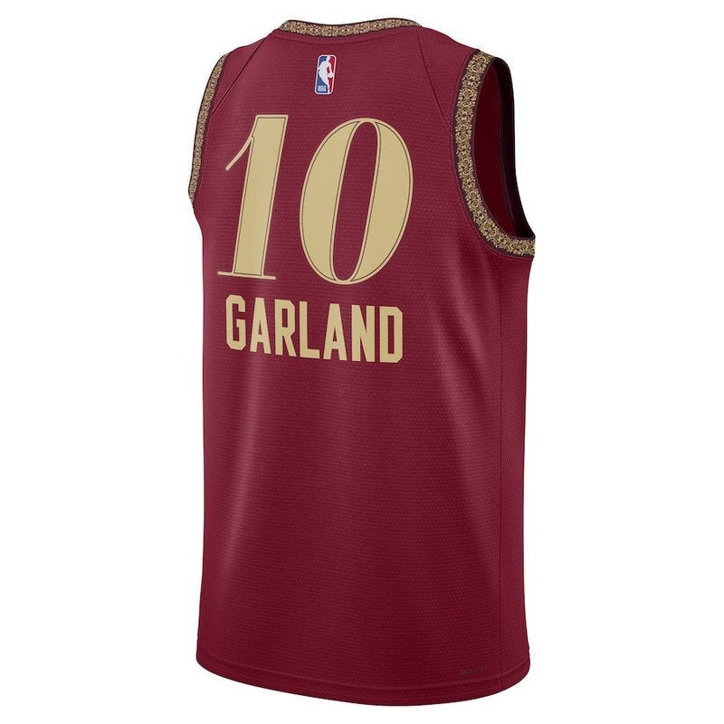Camisa Darius Garland Cleveland Cavaliers Unissex 23/24 NBA - Vinho - Edição Cidade 