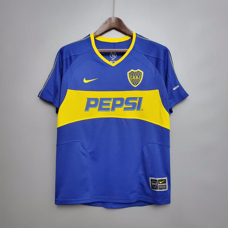 Imagem do produto Camisa Boca Juniors Titular 03/04 - Versão Retro com entrega para brasileiros no Reino Unido