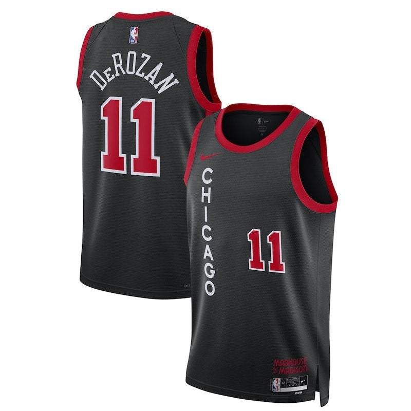 Camiseta unisex de la NBA de DeMar DeRozan de los Chicago Bulls (23/24) - Negra - Edición City