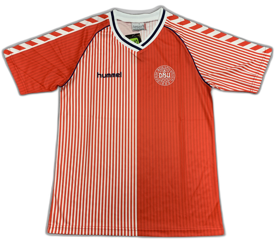 Camisa Dinamarca 1986 I Home - Versão Retro