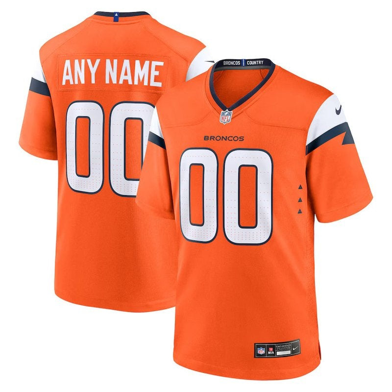 Denver Broncos - Coleção Mile High - Camisa personalizada para jogo da NFL - Laranja