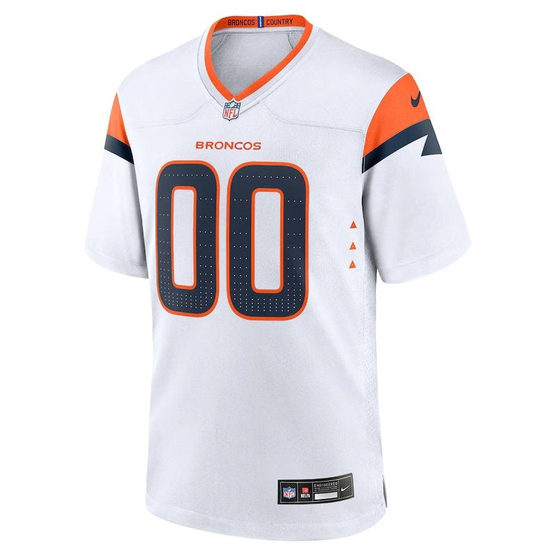 Denver Broncos - Coleção Mile High - Camisa personalizada para jogo da NFL - Branca